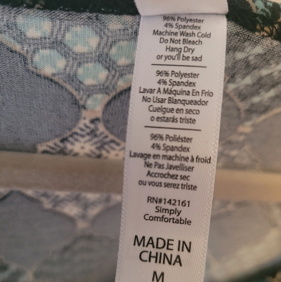 NWT Lularoe Classic T shirt Patchwork Print - Picture 4 of 5